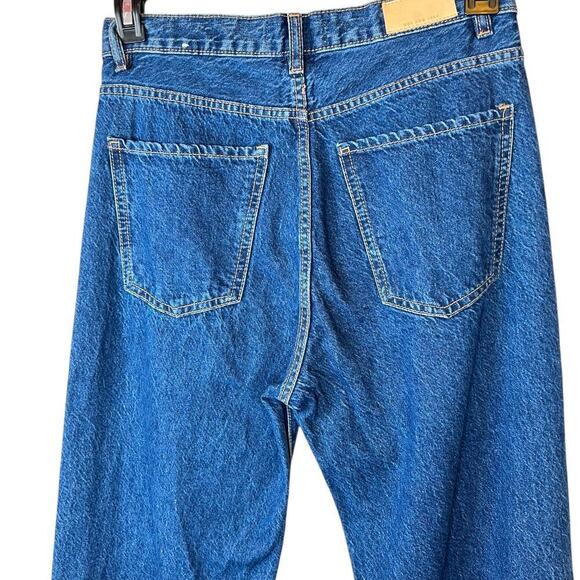 M.N.G. the Nora Jeans High Waist Raw Hem Denim Jeans in Blue Women's Size 6 - Picture 7 of 12